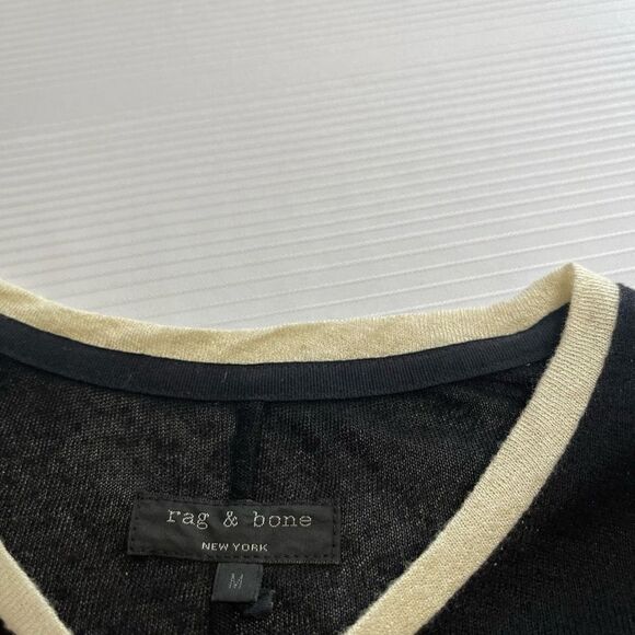 Rag & Bone Andrea Long Back Sleeve Blouse Modern Top Size Medium - Picture 3 of 8